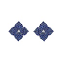 Piranesi Rose Gold Fiore Small Flower Earrings - Blue Sapphire E4514-B/WG