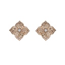 Piranesi Rose Gold Fiore Small Flower Earrings - Champagne Diamond E4514-CD/RG