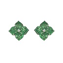 Piranesi Rose Gold Fiore Small Flower Earrings - Green Tsavorite E4514-TSA/YG