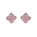 Piranesi Rose Gold Fiore Small Flower Earrings - Pink Sapphire E4514-PS/RG