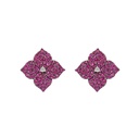 Piranesi Rose Gold Fiore Small Flower Earrings - Pink Sapphire E4514-DP/BRG
