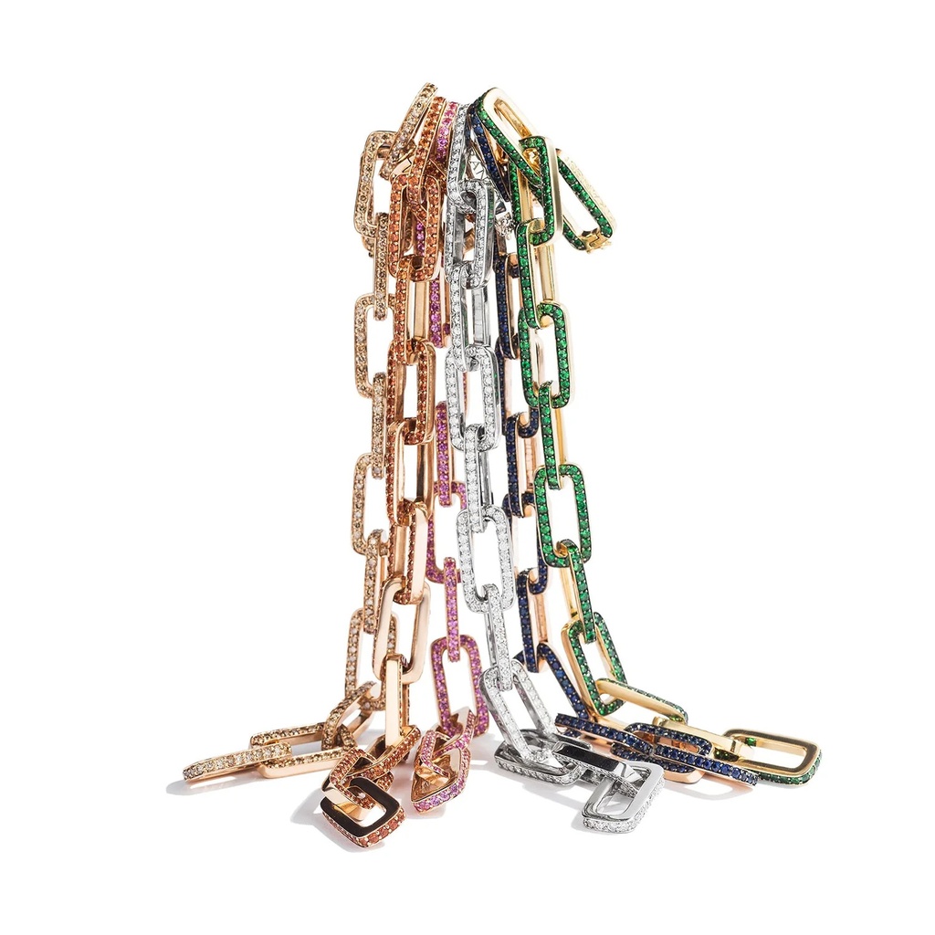 Piranesi Rose Gold Link Bracelet - Black Diamond B4296-BK #2