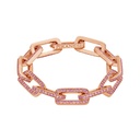 Piranesi Rose Gold Link Bracelet - Pink Sapphire B4296-P