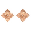 Piranesi Rose Gold Oro Fiore Large Flower Earrings E5179-RG