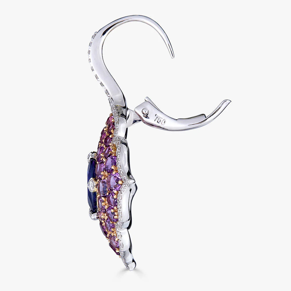 Piranesi Rose Gold Pasha Drop Earrings - Amethyst E5132BOVAM-RWG #4