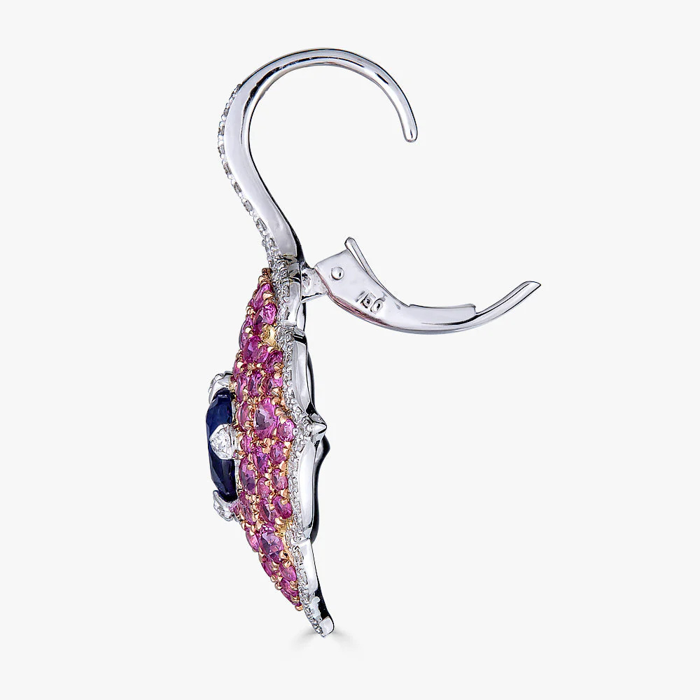 Piranesi Rose Gold Pasha Drop Earrings - Blue Sapphire E5132BPOV-RWG #4