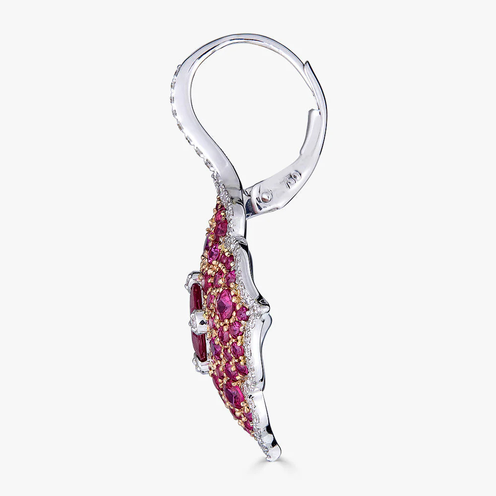 Piranesi Rose Gold Pasha Drop Earrings - Ruby E5132ROV-RWG #3