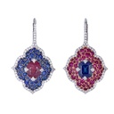 Piranesi Rose Gold Pasha Drop Earrings - Ruby E5132ROVBEC-WRBG