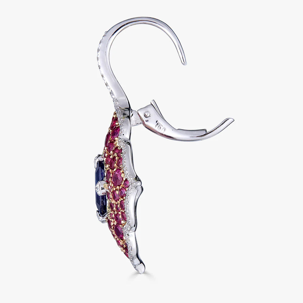 Piranesi Rose Gold Pasha Drop Earrings - Ruby E5132ROVBEC-WRBG #4