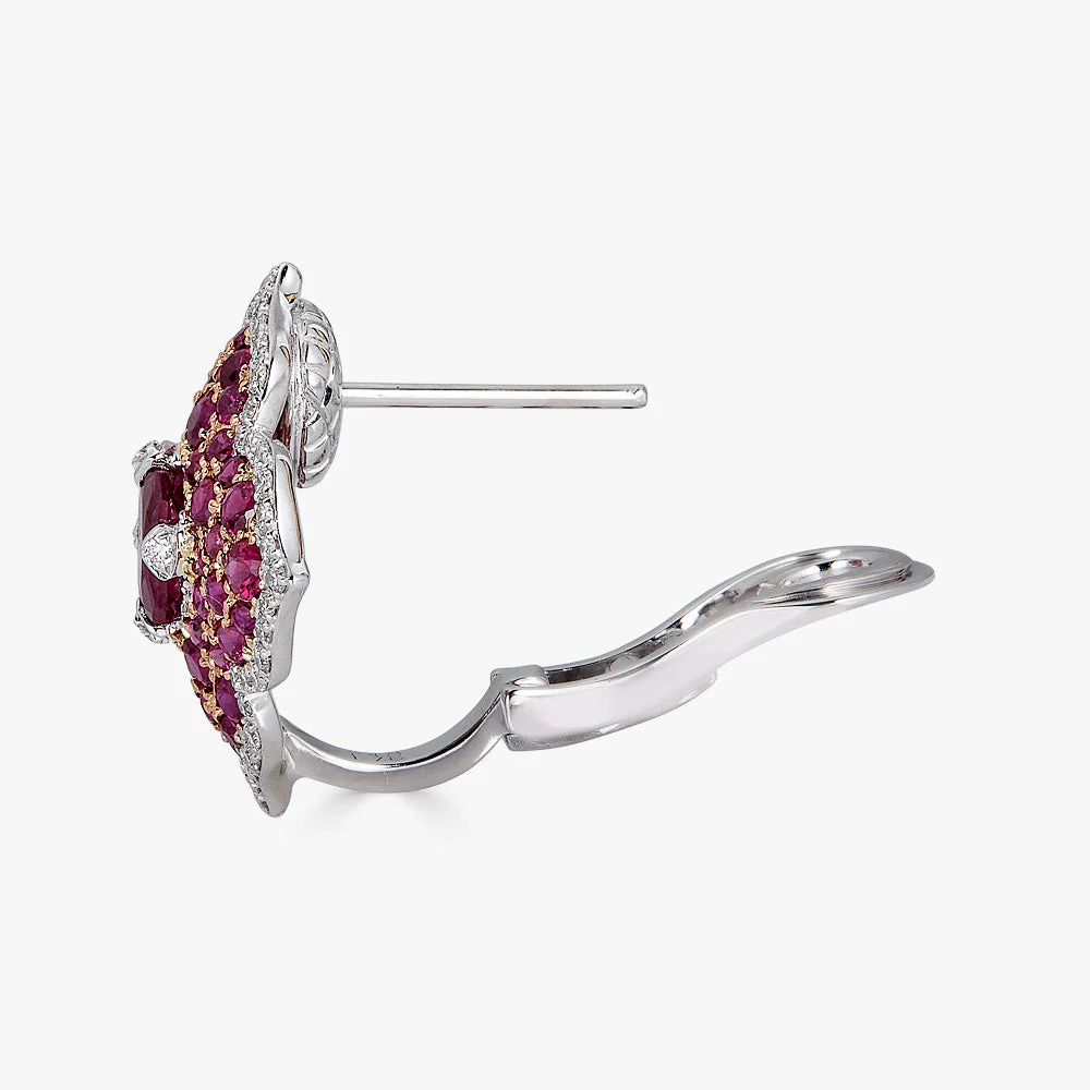 Piranesi Rose Gold Pasha Stud Earrings E5136RCUEM-WRG #4