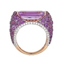 Piranesi Rose Gold Pietra Bridge Ring - Amethyst