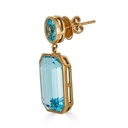 Piranesi Rose Gold Pietra Drop Earrings - Blue Topaz E4634-BT #2