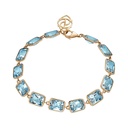 Piranesi Rose Gold Pietra Emerald Cut Bracelet - Blue Topaz B4573-BT