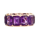 Piranesi Rose Gold Pietra Emerald Cut Eternity Band - Amethyst