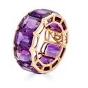 Piranesi Rose Gold Pietra Emerald Cut Eternity Band - Amethyst #2