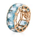 Piranesi Rose Gold Pietra Emerald Cut Eternity Band - Blue Topaz #2