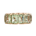 Piranesi Rose Gold Pietra Emerald Cut Eternity Band - Green Amethyst