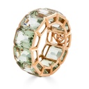 Piranesi Rose Gold Pietra Emerald Cut Eternity Band - Green Amethyst #2