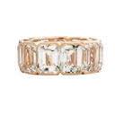 Piranesi Rose Gold Pietra Emerald Cut Eternity Band - White Topaz
