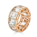 Piranesi Rose Gold Pietra Emerald Cut Eternity Band - White Topaz #2