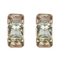 Piranesi Rose Gold Pietra Huggie Earring - Green Amethyst E5371-GR