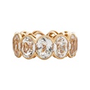 Piranesi Rose Gold Pietra Oval Eternity Band - White Topaz