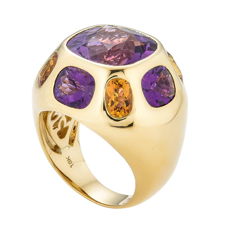 Piranesi Rose Gold Pietra Ring - Amethyst