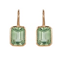 Piranesi Rose Gold Pietra Single Drop Earrings - Green Amethyst E5350-GRAM