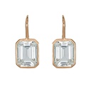 Piranesi Rose Gold Pietra Single Drop Earrings - White Topaz E5350-WT