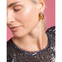 Piranesi Rose Gold Pietra Small Reverse Set Earrings - Yellow Citrine E5228 #2