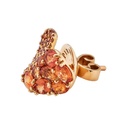 Piranesi Rose Gold Wave Heart Small Earring - Orange Sapphire E5017-OR #2
