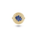 Marceline Seven Sisters Blue Sapphire Ring With Diamond On Shank R050ABSYG-MR48