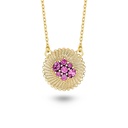 Marceline Seven Sisters Pink Sapphire Necklace AN029BPSYG-MR