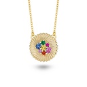 Marceline Seven Sisters Rainbow Necklace AN029BMSYG-MR