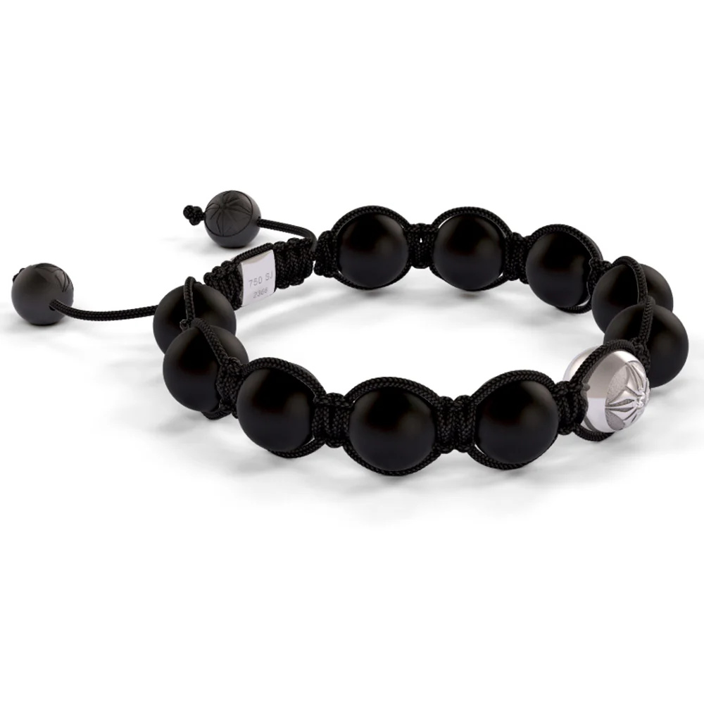 Shamballa Jewels White Gold & Cermaic10mm Bead Braided Bracelet D234733 #3