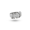 Marceline Small Akasha Ring With Pave On Band And Full Diamond Links R064AWG-EC48