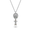 Marceline Small Moon Goddess Necklace P008AWG2-AP/CH