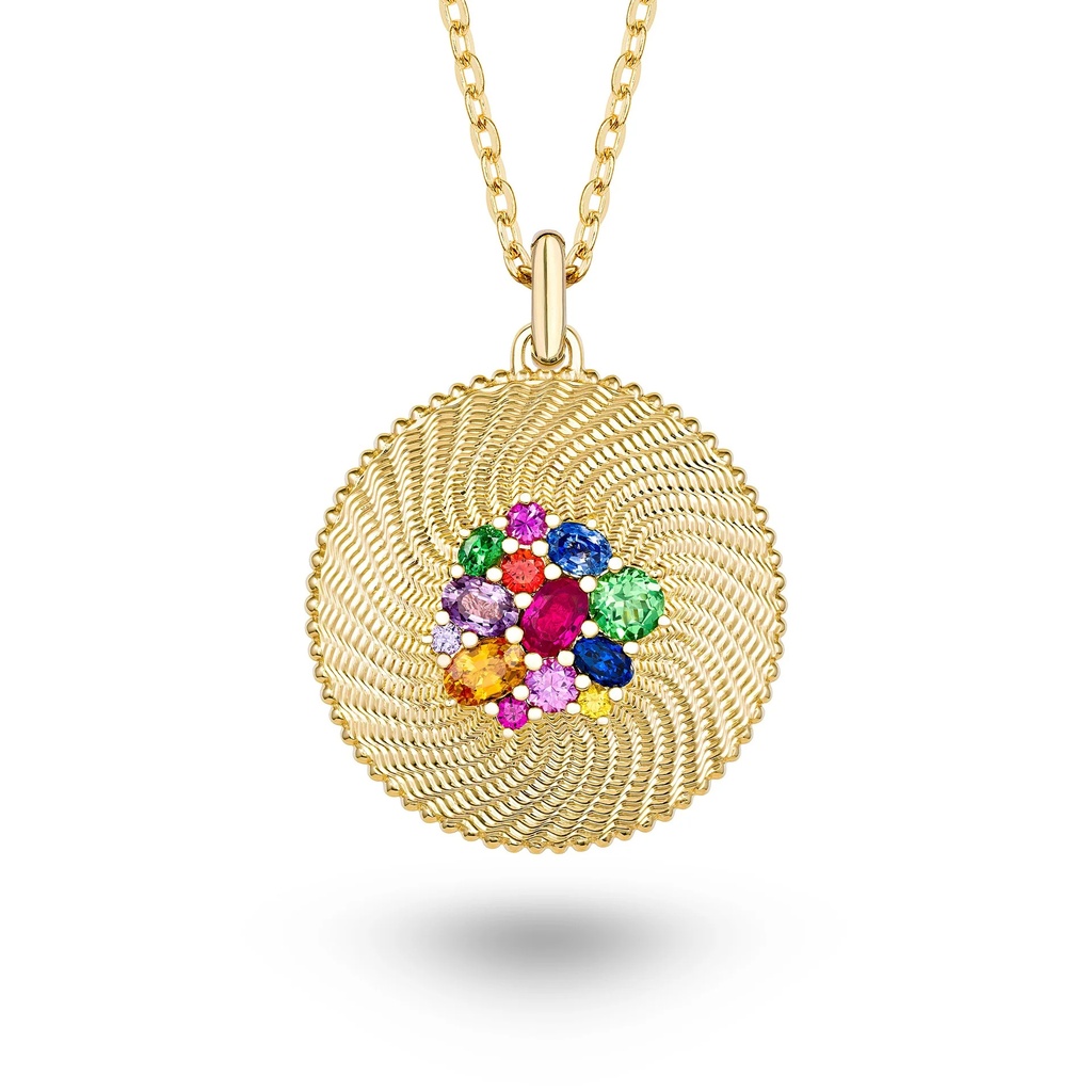 Marceline Taygeta Rainbow Necklace P062BMSYG-MR/CH