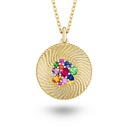 Marceline Taygeta Rainbow Necklace P062BMSYG-MR/CH