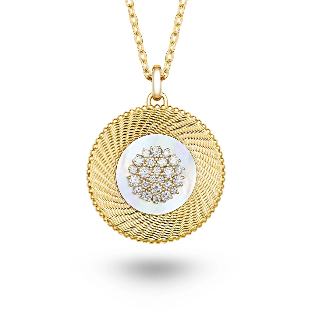 Marceline Taygeta White Pearl Necklace P062CWMYG-CH-PGM010YG55