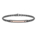 Zancan Titanium And 18Kt Gold Bracelet With Plate ETB208
