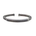 Piranesi Titanium Oro Black Diamond Open Bracelet B4540