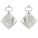 Piranesi White Gold Capri Disc Earrings E4987-WMOP/WG