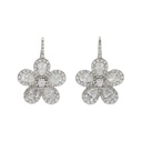 Piranesi White Gold Classic Flower Drop Earrings E5407-DIA/WG