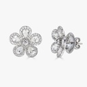 Piranesi White Gold Classic Flower Earrings E5045-DIA/WG #2