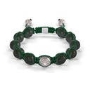 Shamballa Jewels White Gold Diamond & Green Ceramic 10mm Bead Braided Bracelet D234702