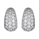 Piranesi White Gold Dome Huggie Earring E5406-DIA/WG