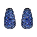 Piranesi White Gold Dome Huggie Earring - Blue Sapphire E5406-B