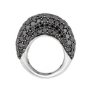 Piranesi White Gold Dome Ring - Black Diamond