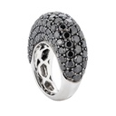 Piranesi White Gold Dome Ring - Black Diamond #2